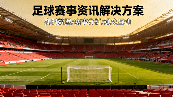 足球比赛场地与看台全景,对应足球赛事资讯解决方案